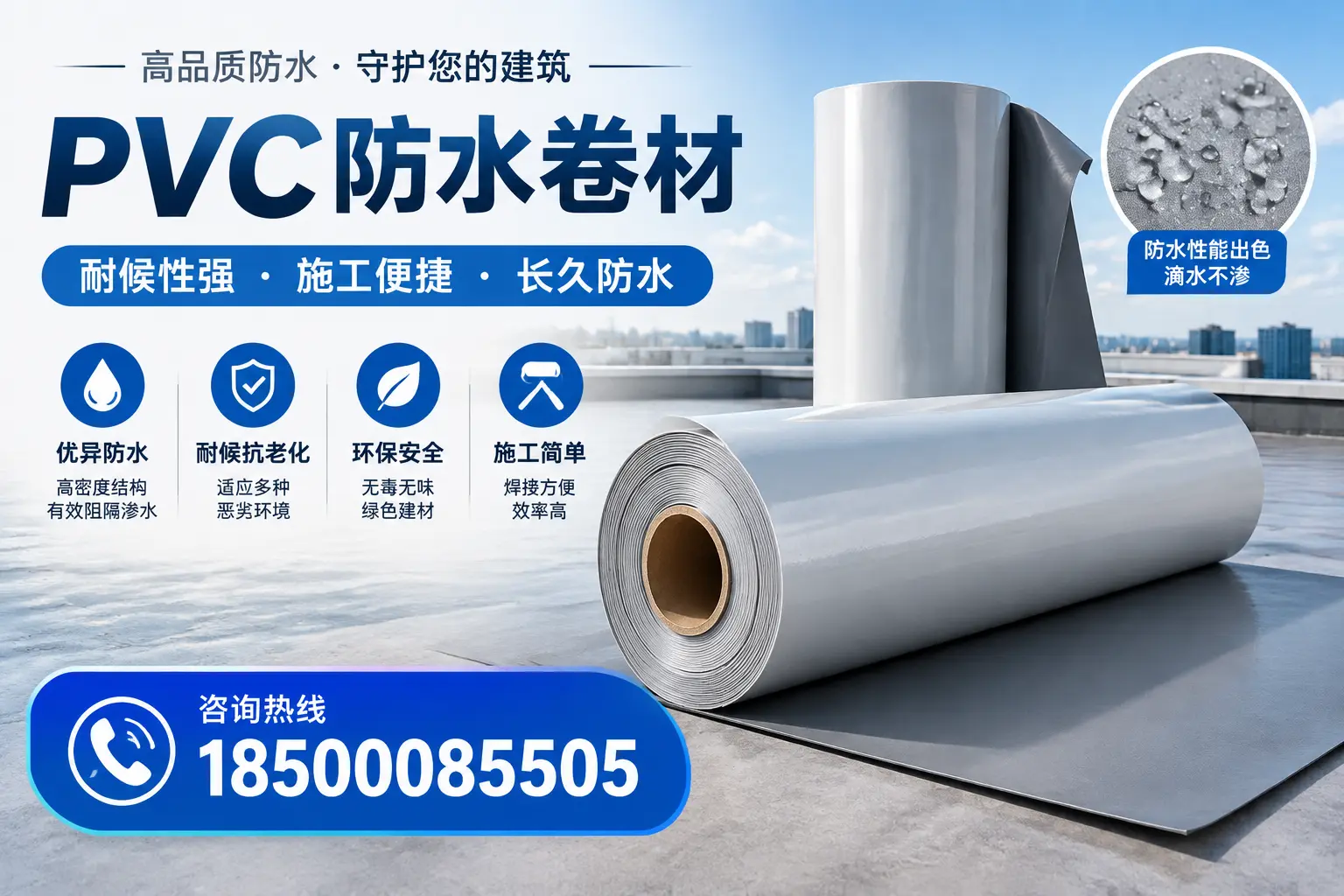 pvc防水卷材在哈尔滨的行业应用前景分析